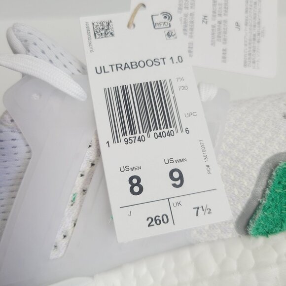 NEW Adidas Ultraboost 1.0 DNA Shoes GY9134 Size 8 White Green #1